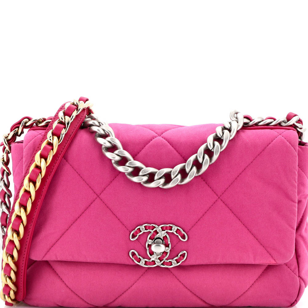 Chanel Medium 19 Flap Bag Quilted Canvas